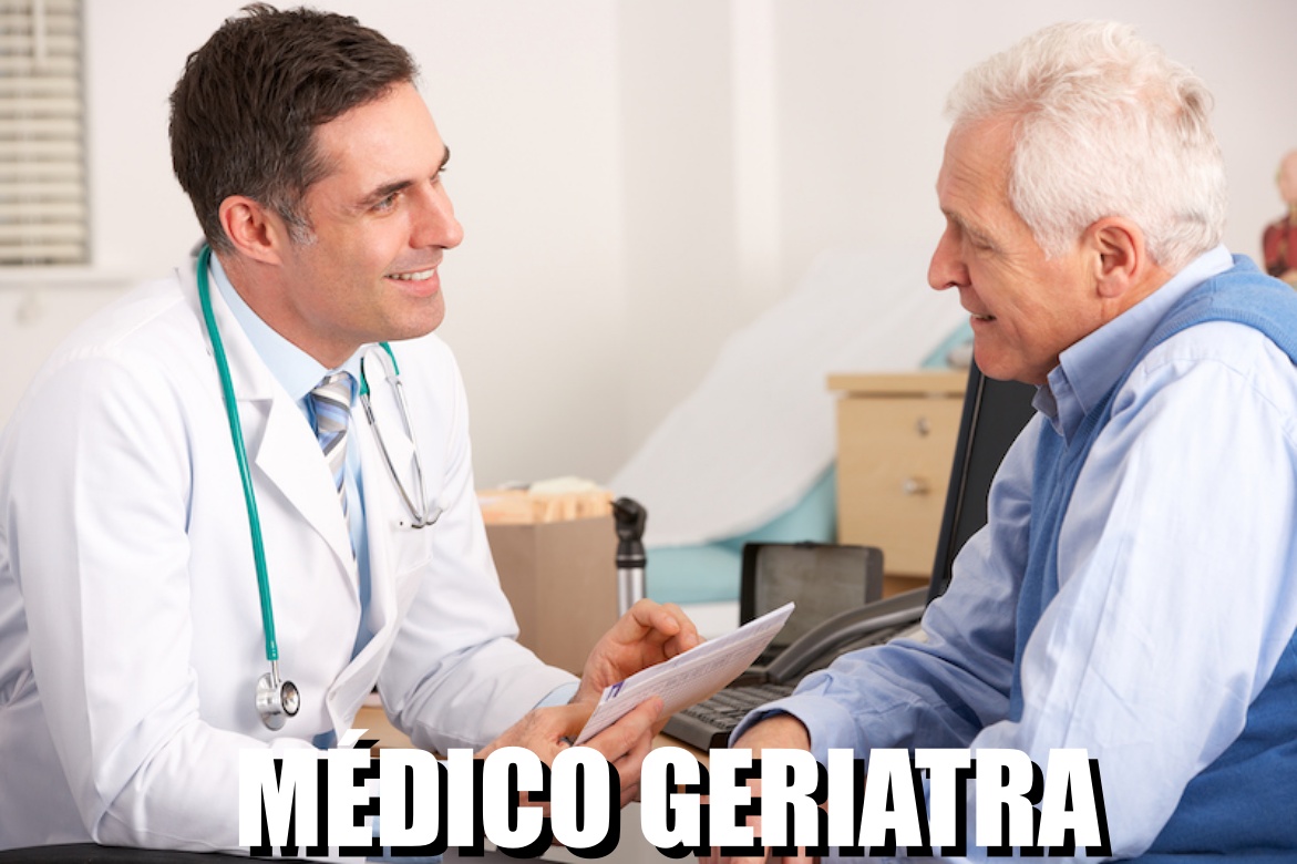 American doctor talking with a senior man in surgery smiling